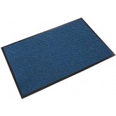 Crown Chevron Medium Traffic Indoor Scraper/Wiper Mat - 3’ x 4’, Steel Blue